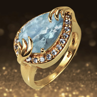 Daniel Steiger Aqua Pear Ring