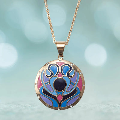 Golden Peacock Pendant