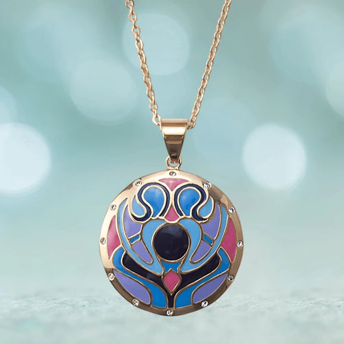Golden Peacock Pendant