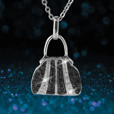 Couture Handbag Rhodium Pendants
