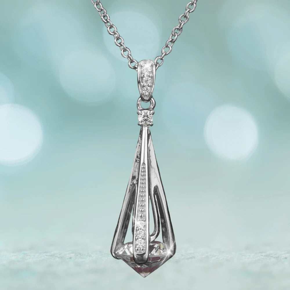 Cylinda Rhodium Pendant
