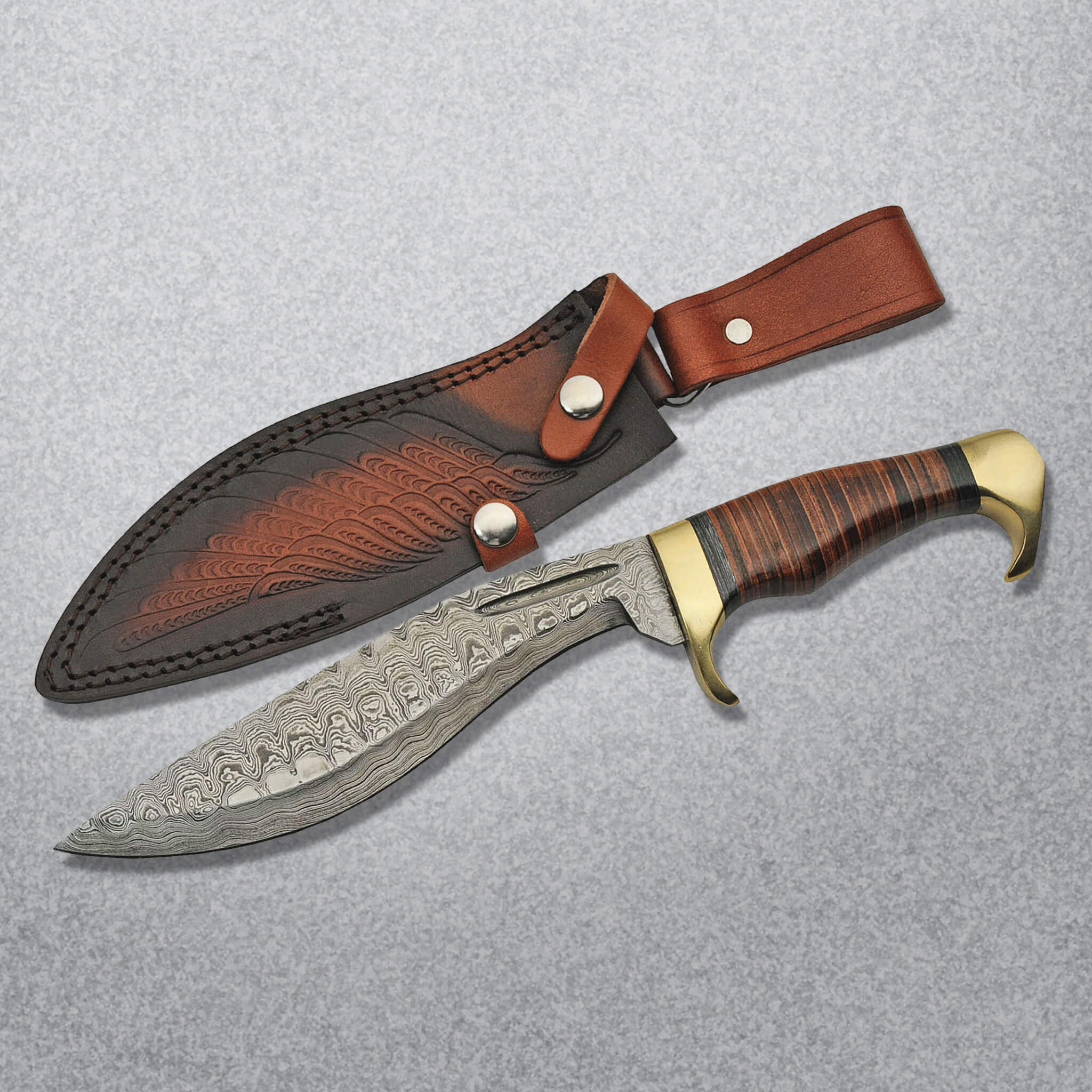 Daniel Steiger Damascus Kukri Knife