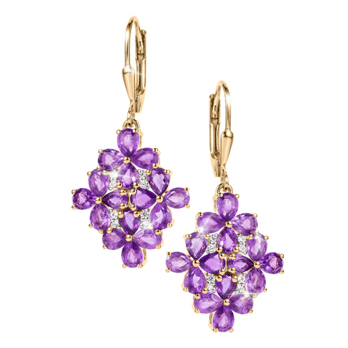 Daniel Steiger Amethyst Azalea Earrings