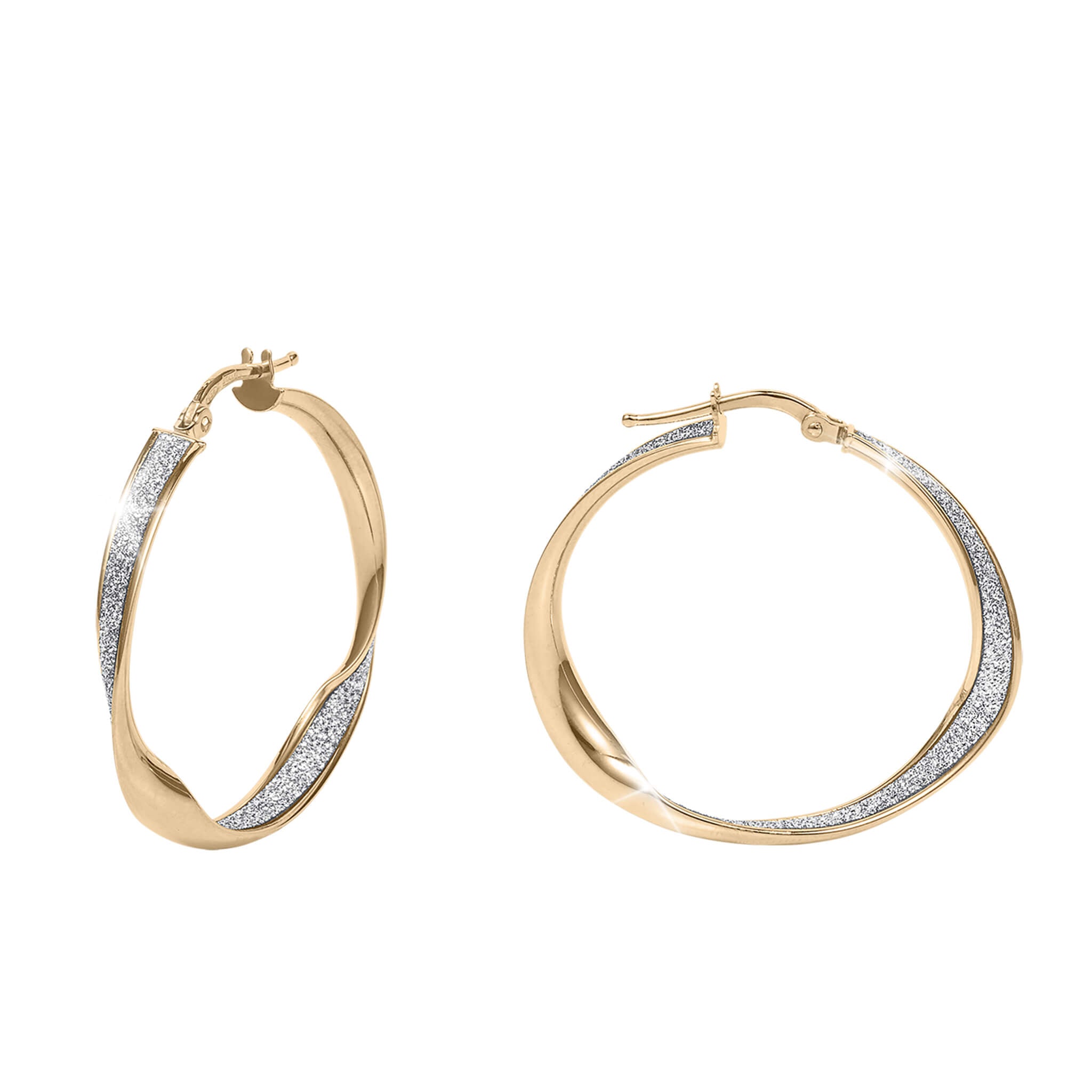 Serena Earrings featuring elegant gold tone hoop earrings with sparkling crystal accents and a polished finish Up To 75% Off Retail