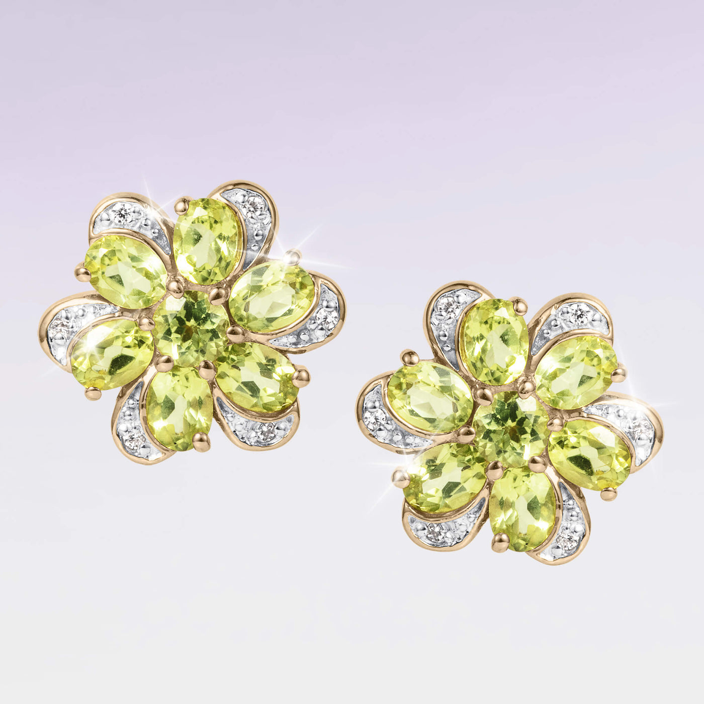 Daniel Steiger Flora Peridot Earrings