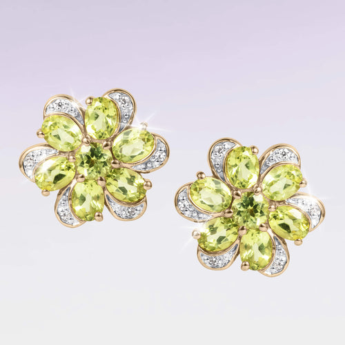 Daniel Steiger Flora Peridot Earrings