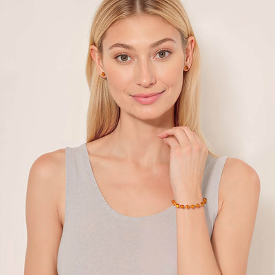 Daniel Steiger Baltic Amber Bead Bracelet