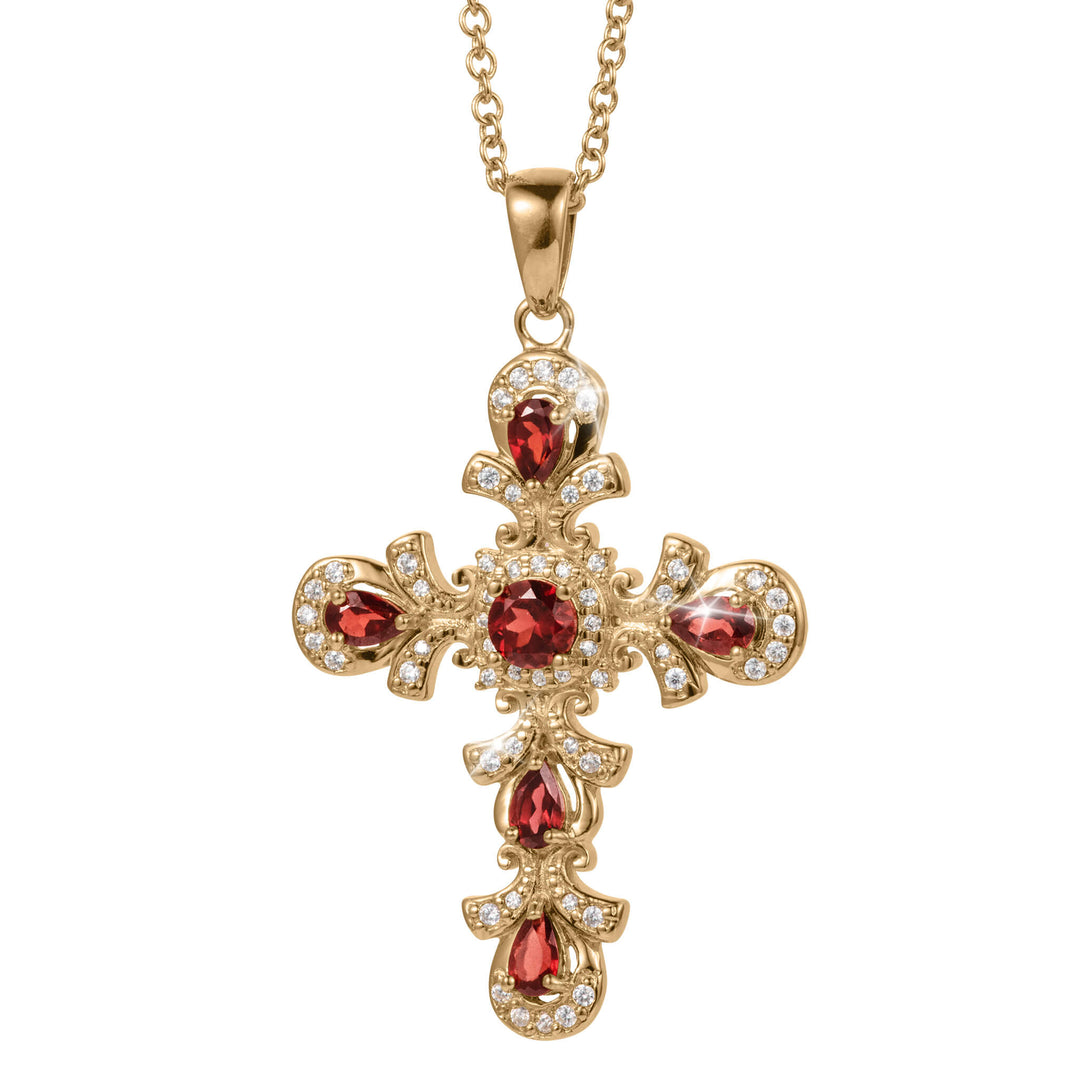 Crimson Covenant Garnet Cross