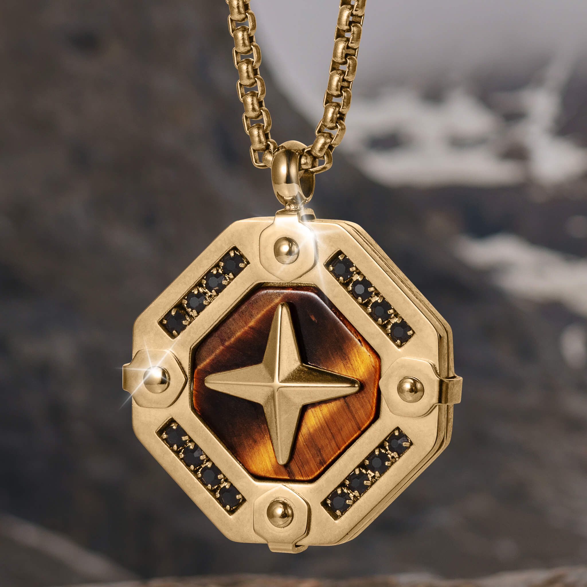 Daniel Steiger Apex Tiger's Eye Pendant