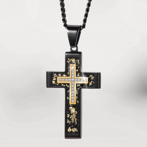 Daniel Steiger Nightfire Cross Pendant
