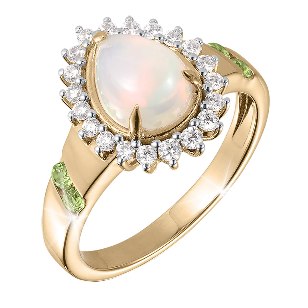 Opal Dew Drop Ring