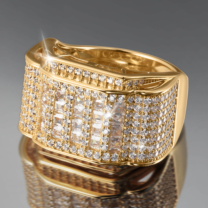 Golden Mosaic Men's Ring