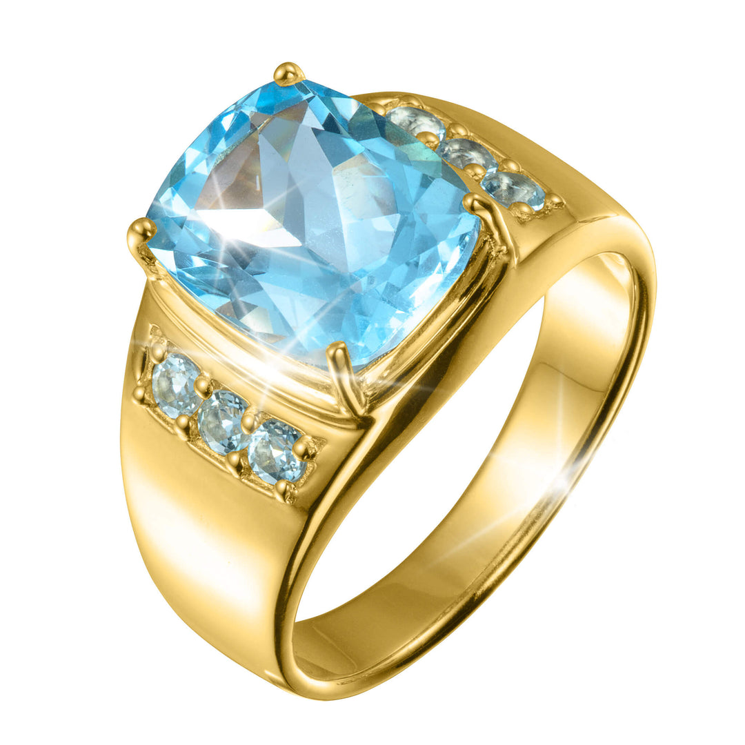 Aegean Blue Topaz Men's Ring