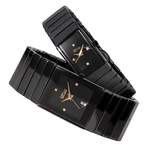 Daniel Steiger Nero Ceramic His & Hers Watch Set