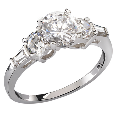 Dazzling Delight Ring featuring a sparkling multi-stone design set in polished sterling silver, elegantly crafted for women seeking timeless jewelry.