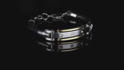 Daniel Steiger Men's Diamond Leather Bracelet