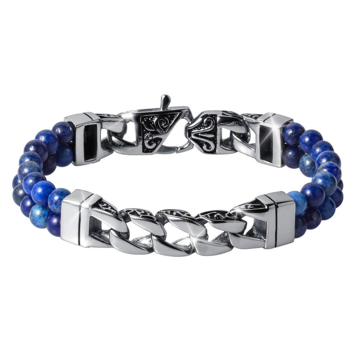 Daniel Steiger Eclipse Lapis Steel Men's Bracelet