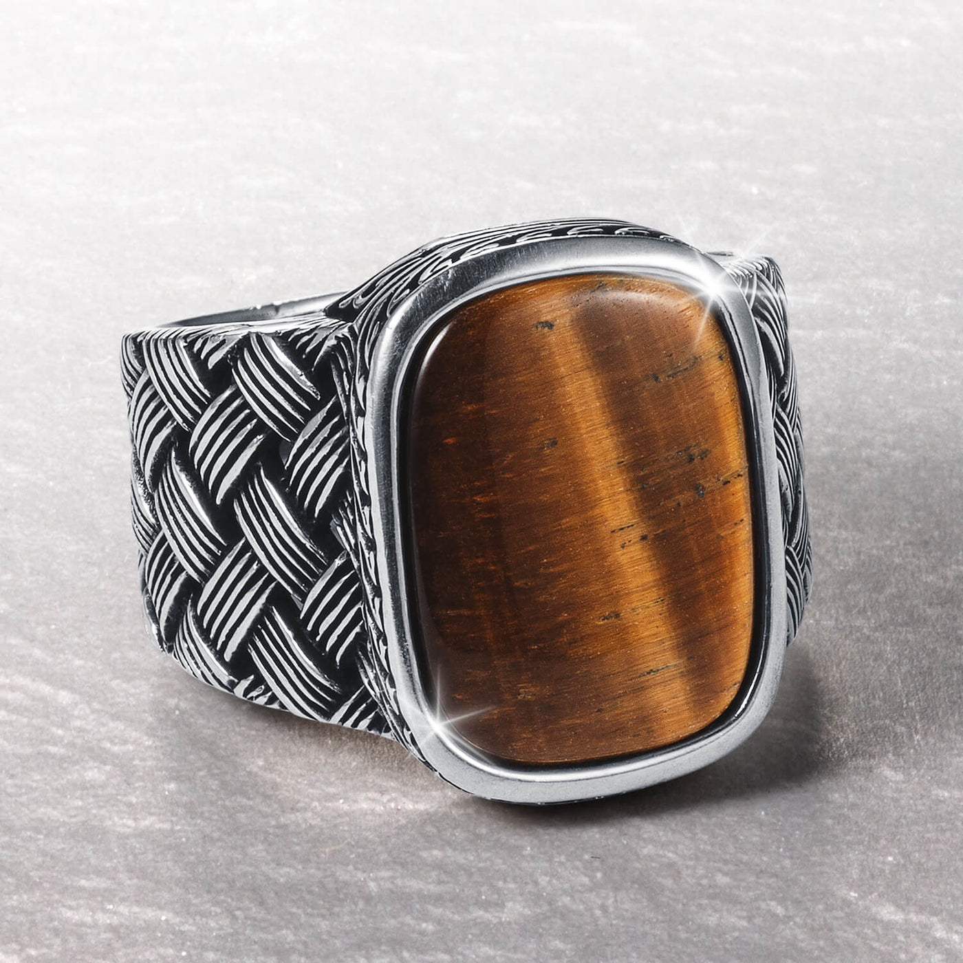 Daniel Steiger Warrior Tiger's Eye Men's Ring