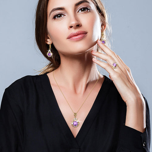 Daniel Steiger Amethyst Orchard Earrings